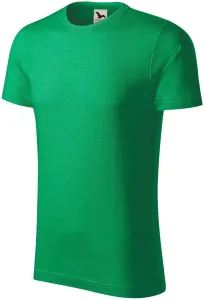 Pánske tričko, štruktúrovaná organická bavlna, trávová zelená, 3XL