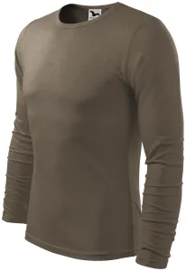 MALFINI Pánske tričko s dlhým rukávom Fit-T Long Sleeve - Army | S
