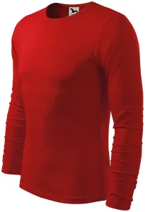 Pánske bavlnené tričko s dlhým rukávom Malfini Fit-T 119 - veľkosť: M, farba: červená