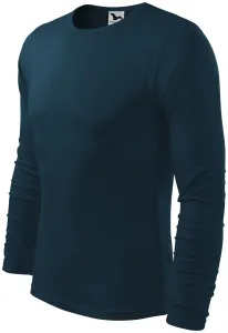 Pánske bavlnené tričko s dlhým rukávom Malfini Fit-T 119 - veľkosť: M, farba: tmavo modrá