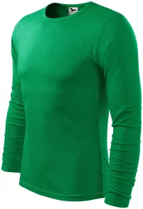 MALFINI Pánske tričko s dlhým rukávom Fit-T Long Sleeve - Stredne zelená | S