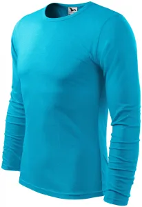 Pánske bavlnené tričko s dlhým rukávom Malfini Fit-T 119 - veľkosť: XXL, farba: tyrkysová