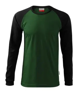 MALFINI Pánske tričko s dlhým rukávom Street LS - Fľaškovo zelená | S