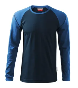 MALFINI Pánske tričko s dlhým rukávom Street LS - Námornícka modrá | S