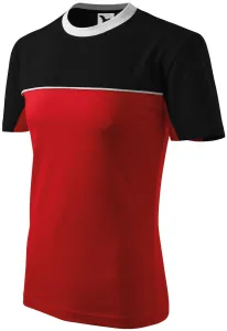 Unisex tričko Rimeck Colormix 109 - veľkosť: 3XL, farba: červená/čierna