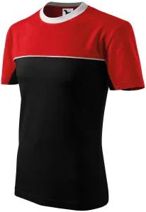 Unisex tričko Rimeck Colormix 109 - veľkosť: 3XL, farba: čierna/červená