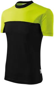 Unisex tričko Rimeck Colormix 109 - veľkosť: S, farba: limetková/čierna