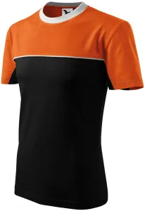 Unisex tričko Rimeck Colormix 109 - veľkosť: L, farba: čierna/oranžová