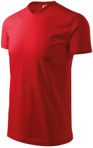 Unisex tričko s V výstrihom Adler Heavy V-Neck 111 - veľkosť: XL, farba: červená