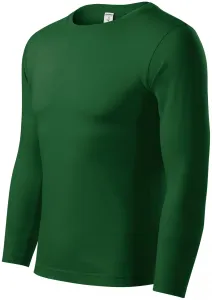 MALFINI Tričko s dlhým rukávom Progress LS - Fľaškovo zelená | L