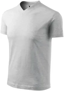 Unisex tričko s výstrihom Adler V-Neck 102 - veľkosť: M, farba: svetlosivý melír