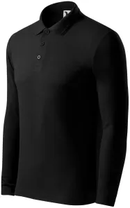 Pánska polokošeľa s dlhým rukávom Malfini Pique Polo LS 221 - veľkosť: 3XL, farba: čierna