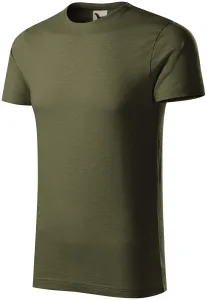 Pánske tričko, štruktúrovaná organická bavlna, military, 2XL