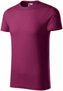 Pánske tričko, štruktúrovaná organická bavlna, fuchsiová, XL