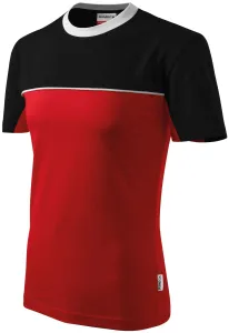 Unisex tričko Rimeck Colormix 109 - veľkosť: L, farba: červená/čierna