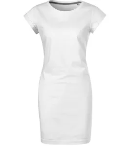 Malfini Freedom Dámske bavlnené šaty 178 biela M