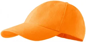 6-panelová šiltovka, mandarínková oranžová, nastaviteľná