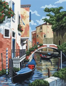 Kreatívny set na maľovanie na plátne - Benátky (sada na maľovanie podľa čísel Royal & Langnickel)