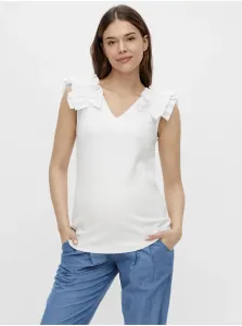 White Maternity Tank Top Mama.licious Elisa - Women