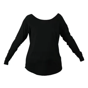 Mantis Predĺžené dámske tričko s dlhými rukávmi - Čierna | L
