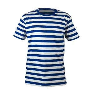 Mantis Pánske pásikavé tričko - Kráľovská modrá / biela | S