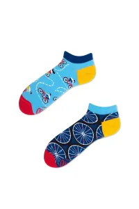 Modré vzorované členkové ponožky The Bicycles Low #3412691