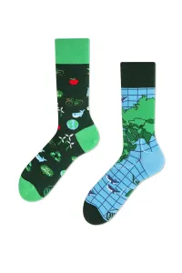 Zeleno-modré ponožky Save The Planet #3396847