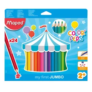 MAPED - Farebné ceruzky trojbo JUMBO Color' Peps 24ks