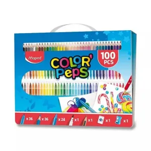 Súprava výtvarných potrieb Maped Color'Peps v kufríku, 100 ks