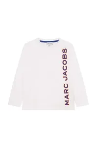 Detská bavlnená košeľa s dlhým rukávom Marc Jacobs biela farba, s potlačou #8763315