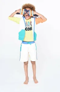 Detská mikina Marc Jacobs béžová farba, s kapucňou, jednofarebná #7524583