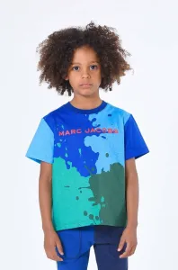 Detské bavlnené tričko Marc Jacobs zelená farba, vzorovaný #8751703