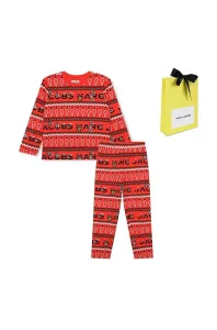 Detské pyžamo Marc Jacobs červená farba, vzorovaná
