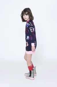 Dievčenské šaty Marc Jacobs tmavomodrá farba, mini, rovný strih #279652