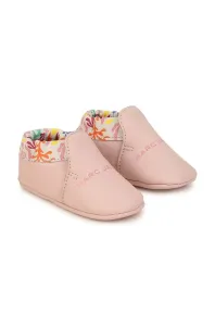Kožené topánky pre bábätká Marc Jacobs ružová farba #8677024