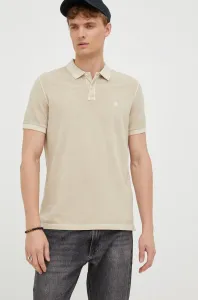 Bavlnené polo tričko Marc O'Polo béžová farba, jednofarebné #246079