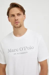 Bavlnené tričko Marc O'Polo biela farba, s potlačou #252196