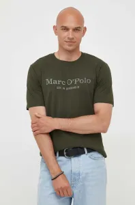 Bavlnené tričko Marc O'Polo zelená farba, s potlačou #8739893