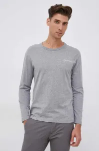Bavlnené tričko s dlhým rukávom Marc O'Polo šedá farba, melanžové #189997