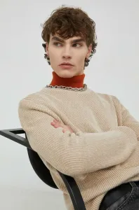 bavlnený sveter Marc O'Polo pánsky, béžová farba