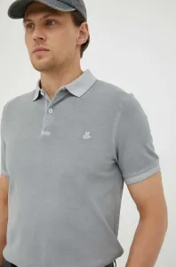Polo tričko Marc O'Polo pánske, šedá farba, jednofarebné #9340868