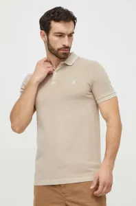 Polo tričko Marc O'Polo pánsky, béžová farba, jednofarebný #8978884