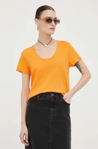 Bavlnené tričko Marc O'Polo oranžová farba #8919456
