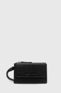 Kožená peňaženka Marc O'Polo čierna farba