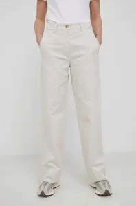 Nohavice Marc O'Polo dámske, béžová farba, rovné, vysoký pás #198040