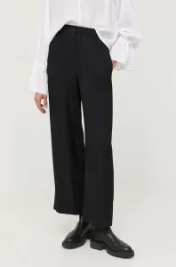 Nohavice Marc O'Polo dámske, čierna farba, široké, vysoký pás #8741079