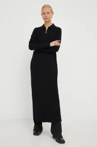 Šaty Marc O'Polo Denim čierna farba, maxi, rovný strih