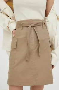 Sukňa Marc O'Polo béžová farba, mini, rovný strih