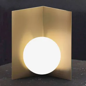 Stolová lampa Balance stojaca zlatá satinovaná