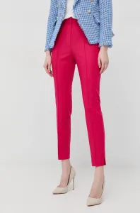 Nohavice Marciano Guess dámske, fialová farba, rovné, vysoký pás #8834933